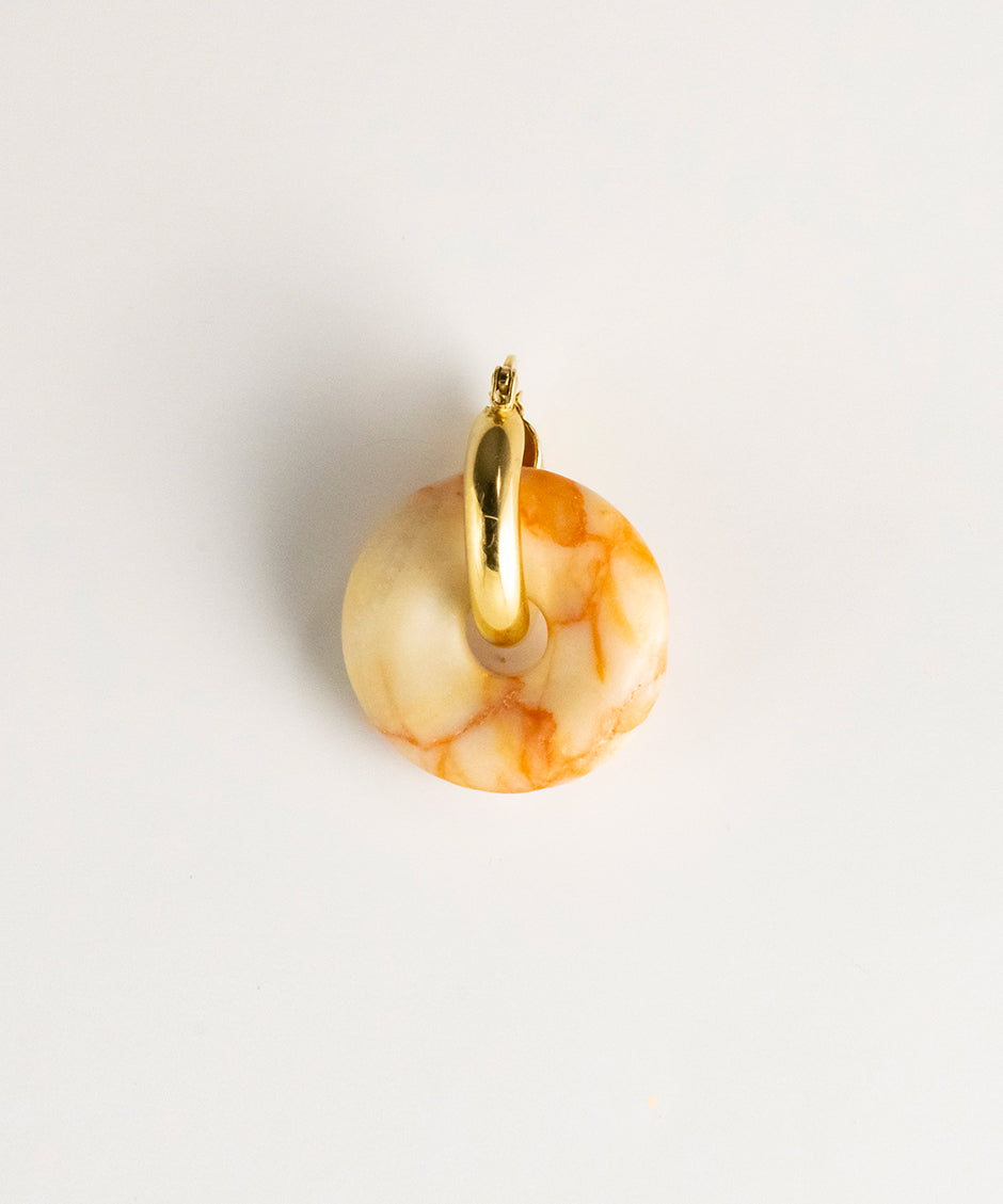 Lanao Ginger Pink Jasper - Single Earring