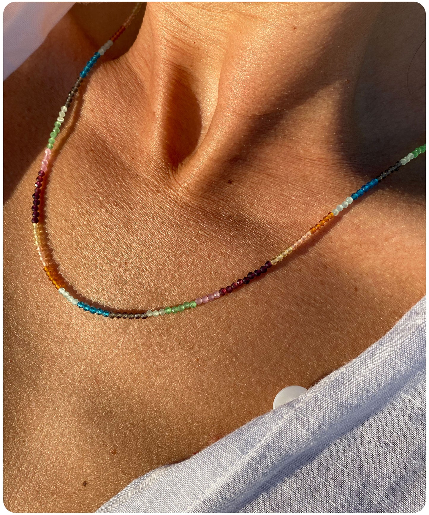 Jomalig Necklace - Multi colour crystals