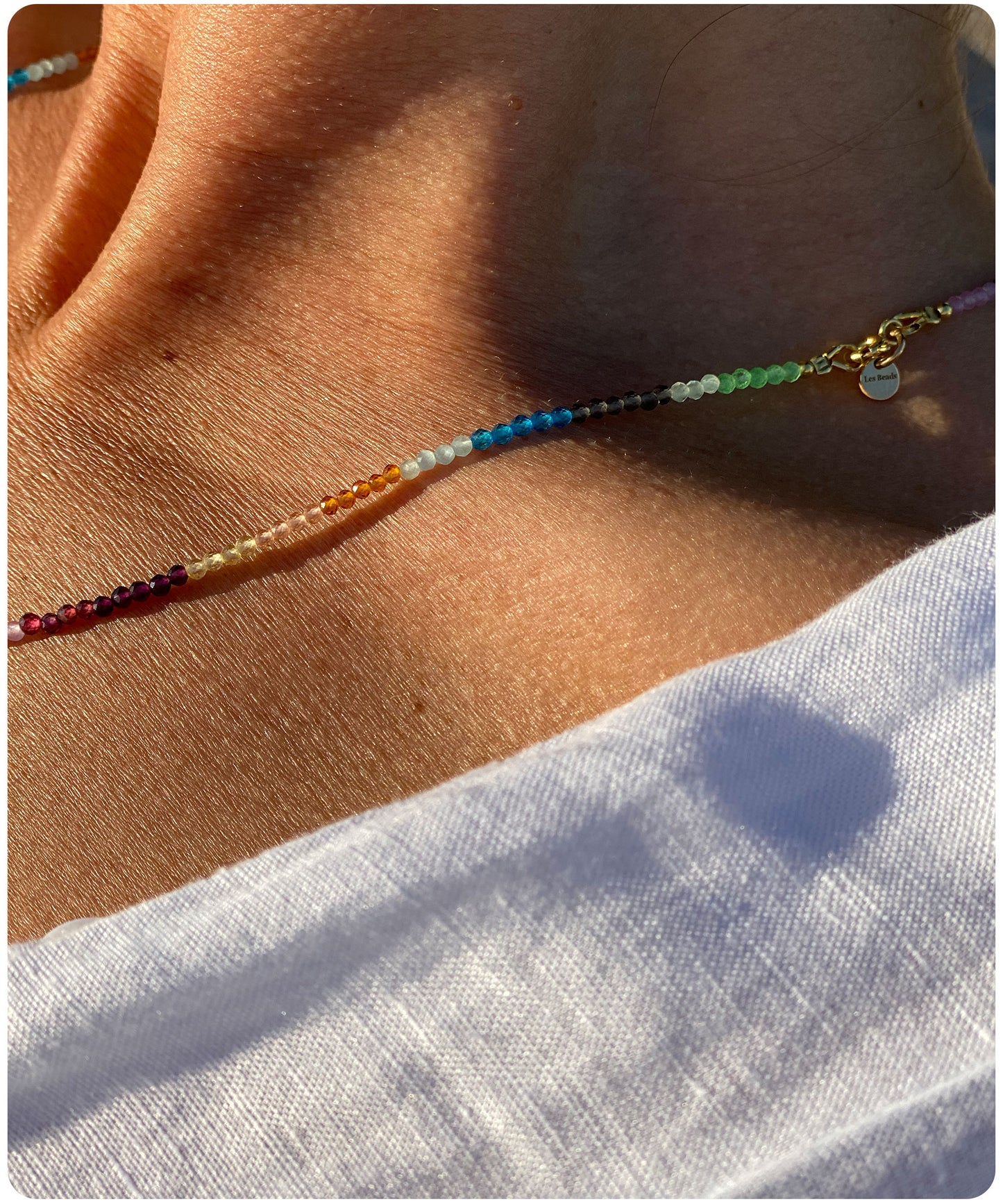 Jomalig Necklace - Multi colour crystals