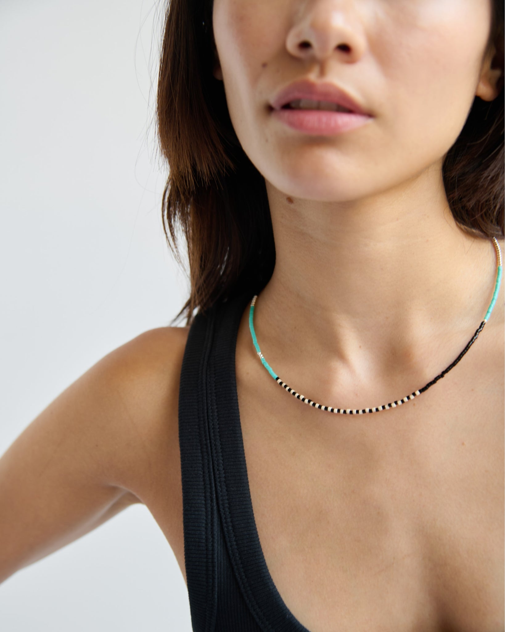 Nonoc Asymmetric Silver Necklace
