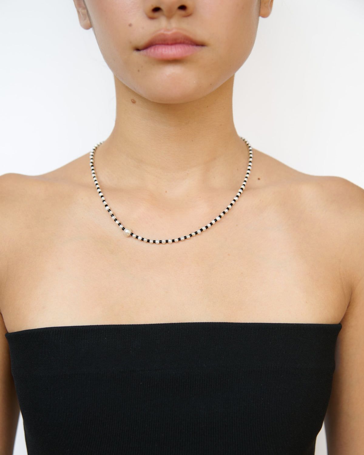 Batek Pearl and Crystal Necklace