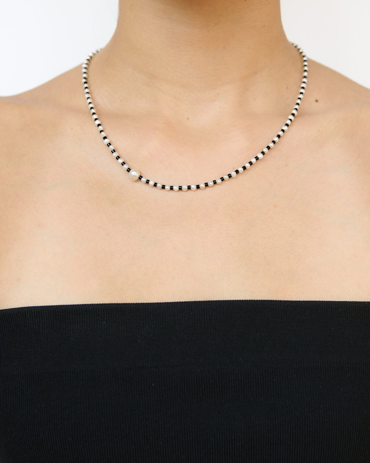 Batek Pearl and Crystal Necklace