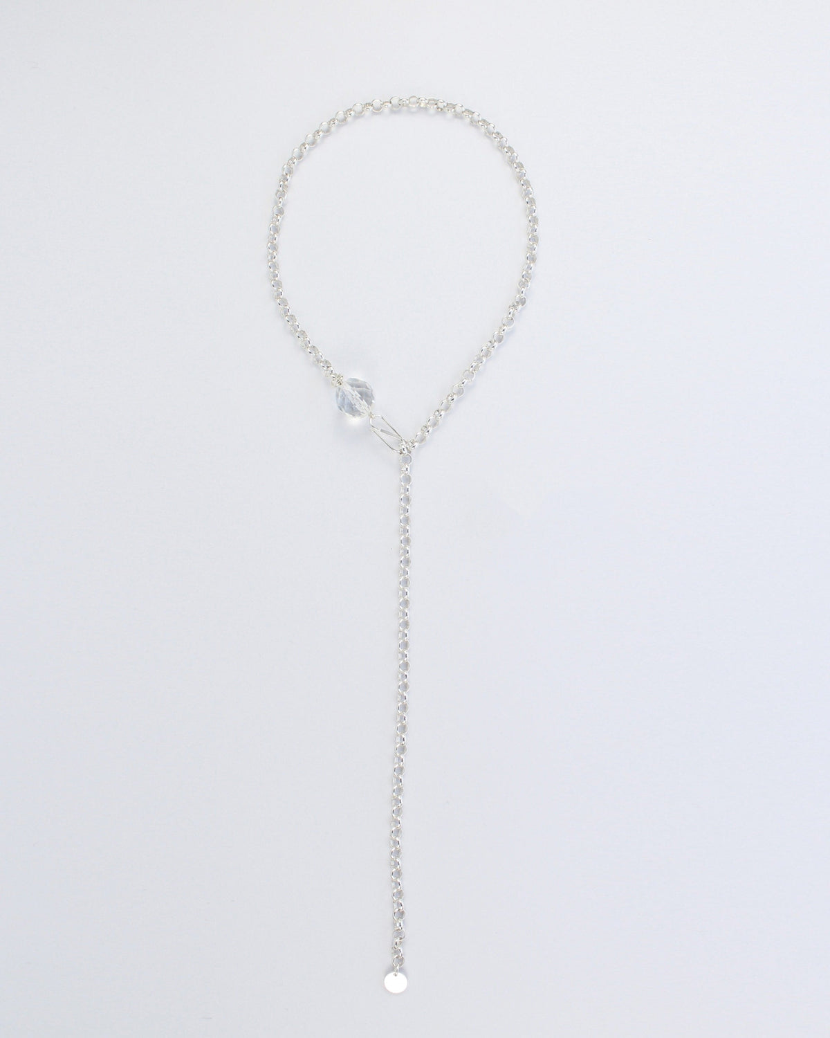 Bisaya Silver Chain Necklace - Bisaya-crystal-clear-chain-large-les-beads-01.jpg