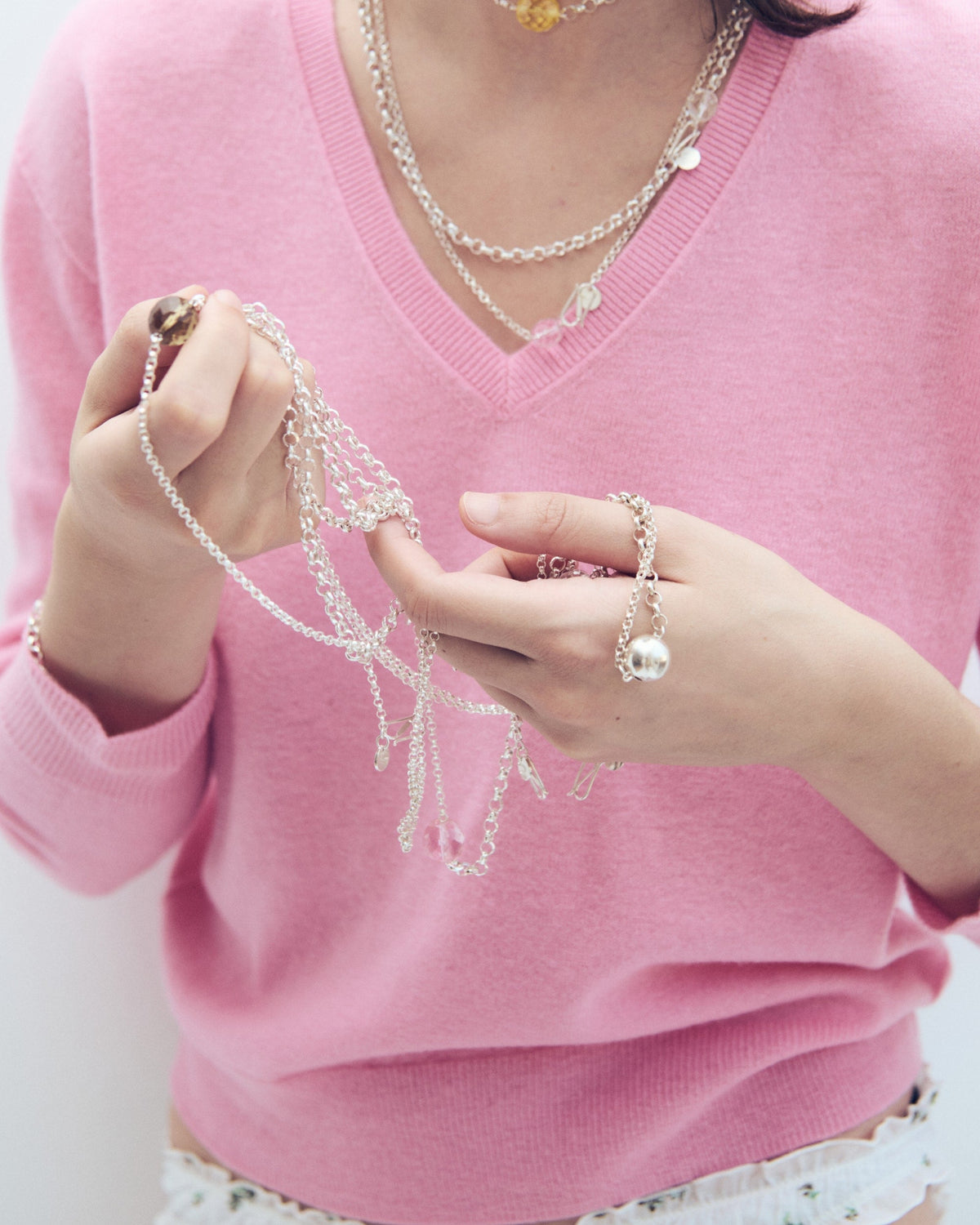 Bisaya Silver Chain Necklace - Bisaya-silver-chain-large-les-beads-02.jpg