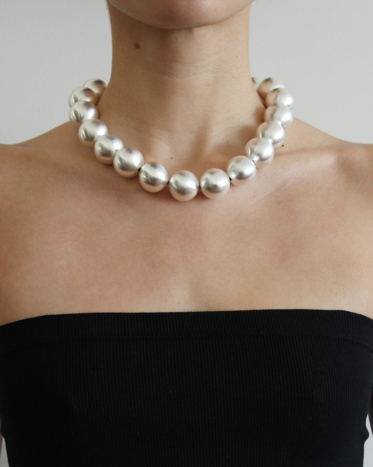 Boac Necklace in Brushed Silver