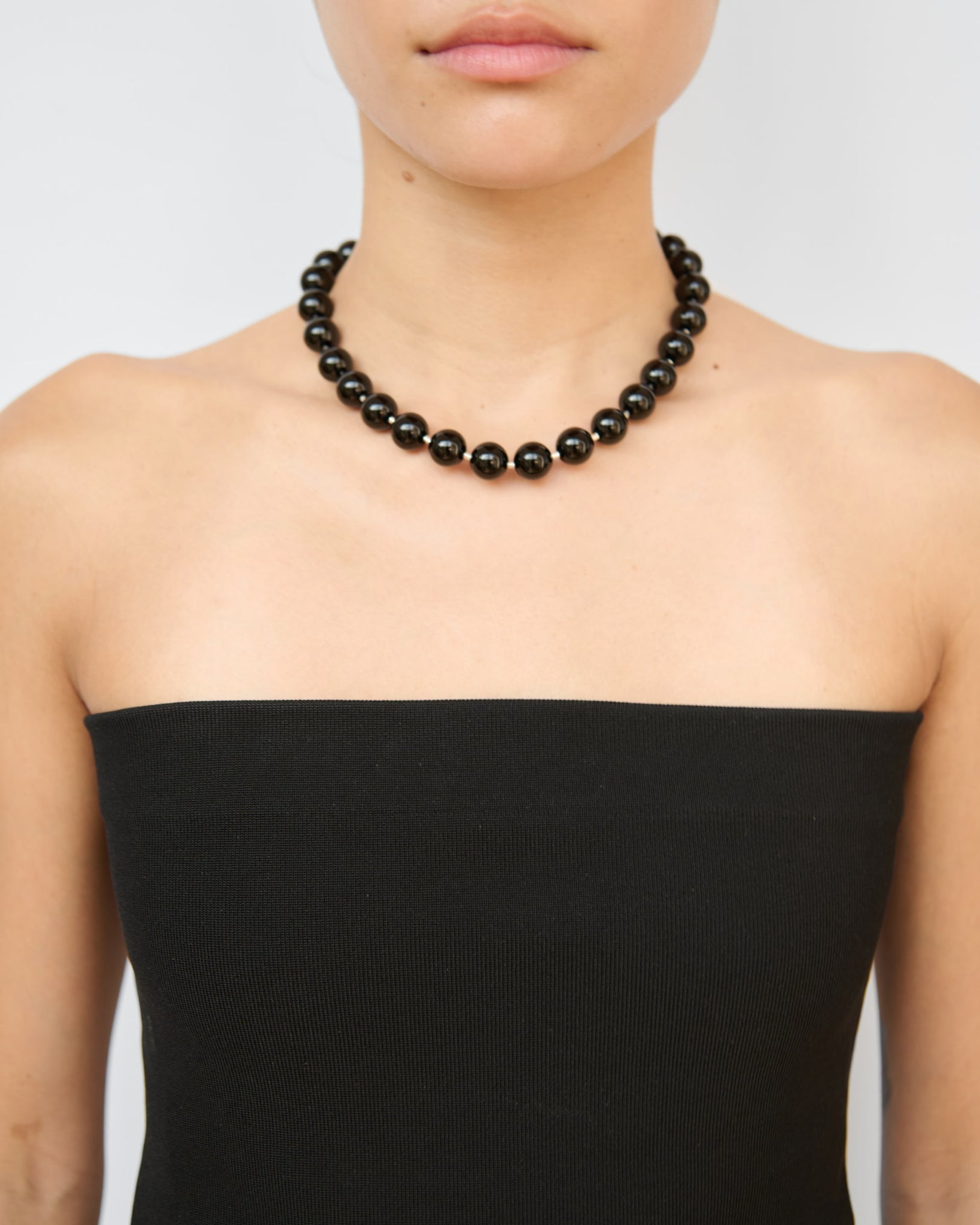 Black Sulu Necklace - Onyx and Silver