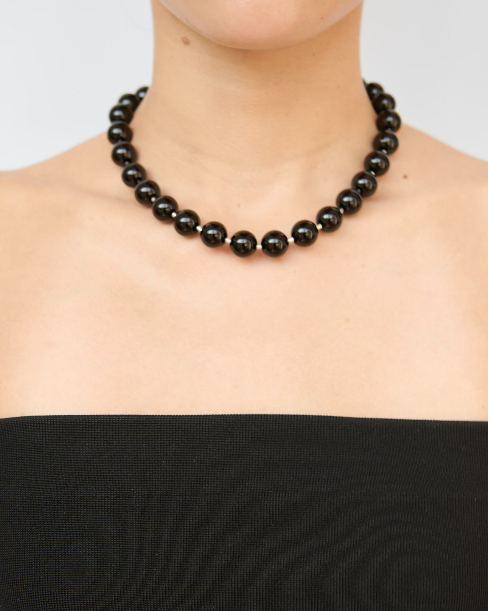 Black Sulu Necklace - Onyx and Silver