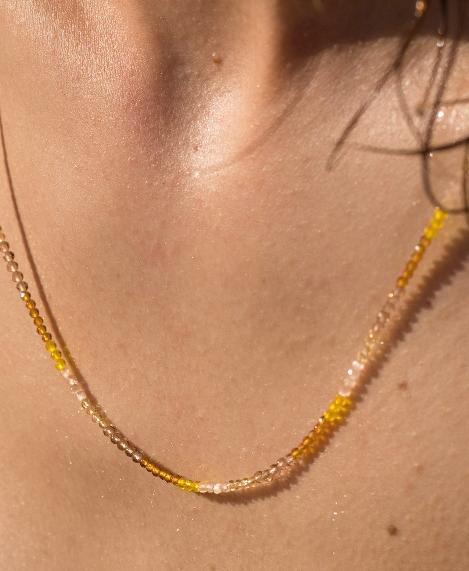 Collar Jomalig - Cristal Tonos Amarillo