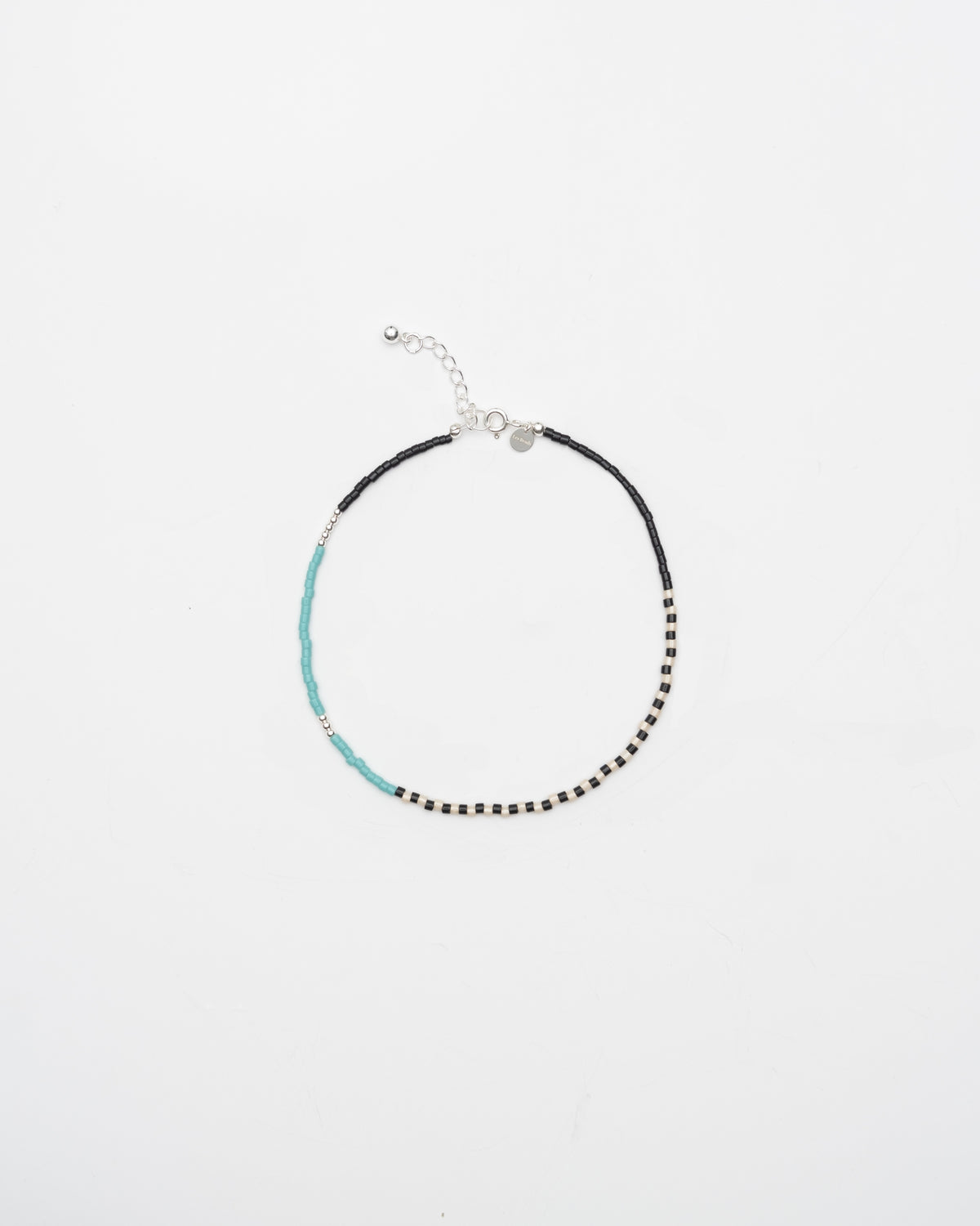 Nonoc Asymmetric Silver Anklet