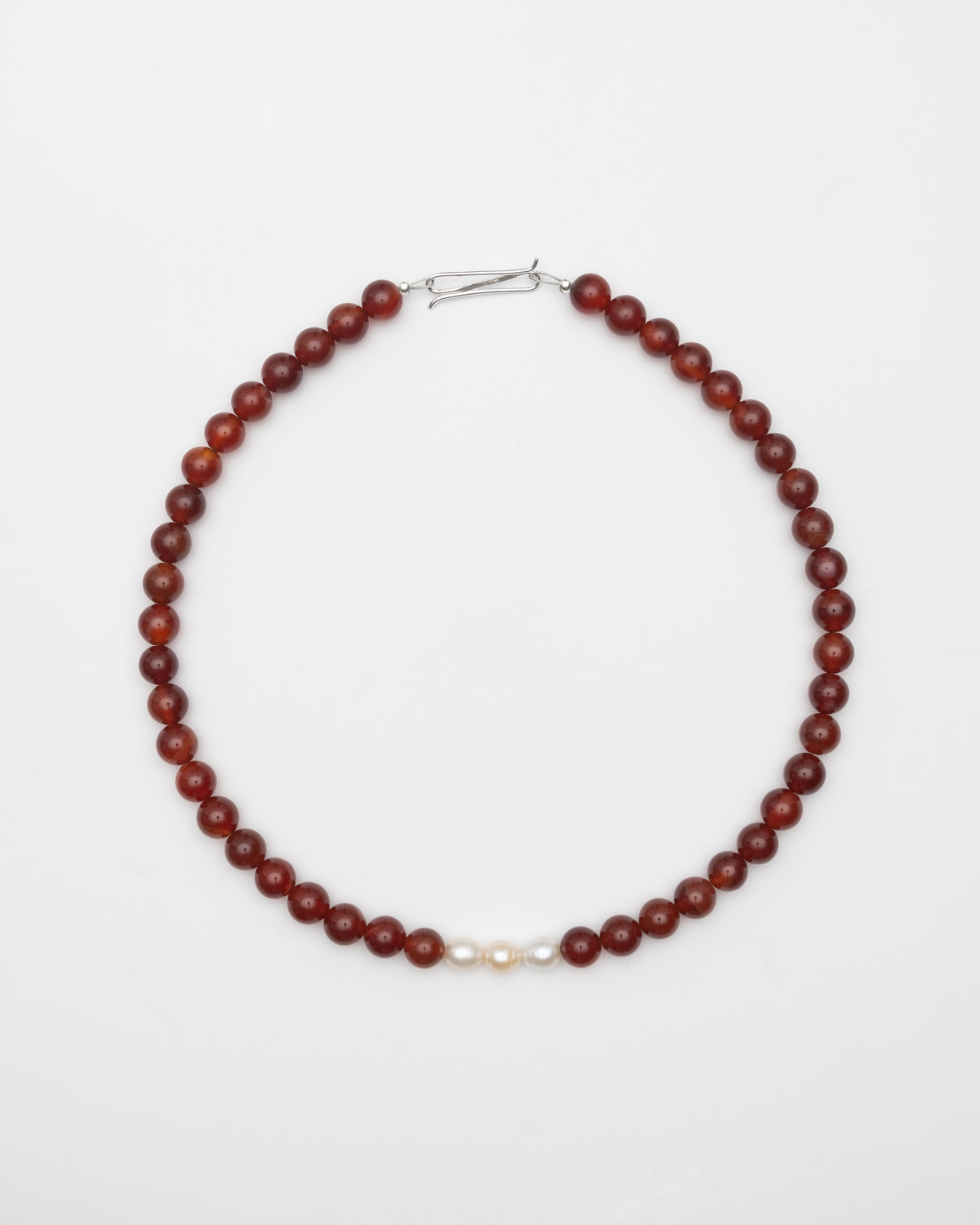 Babar Carnelian and Pearls Necklace