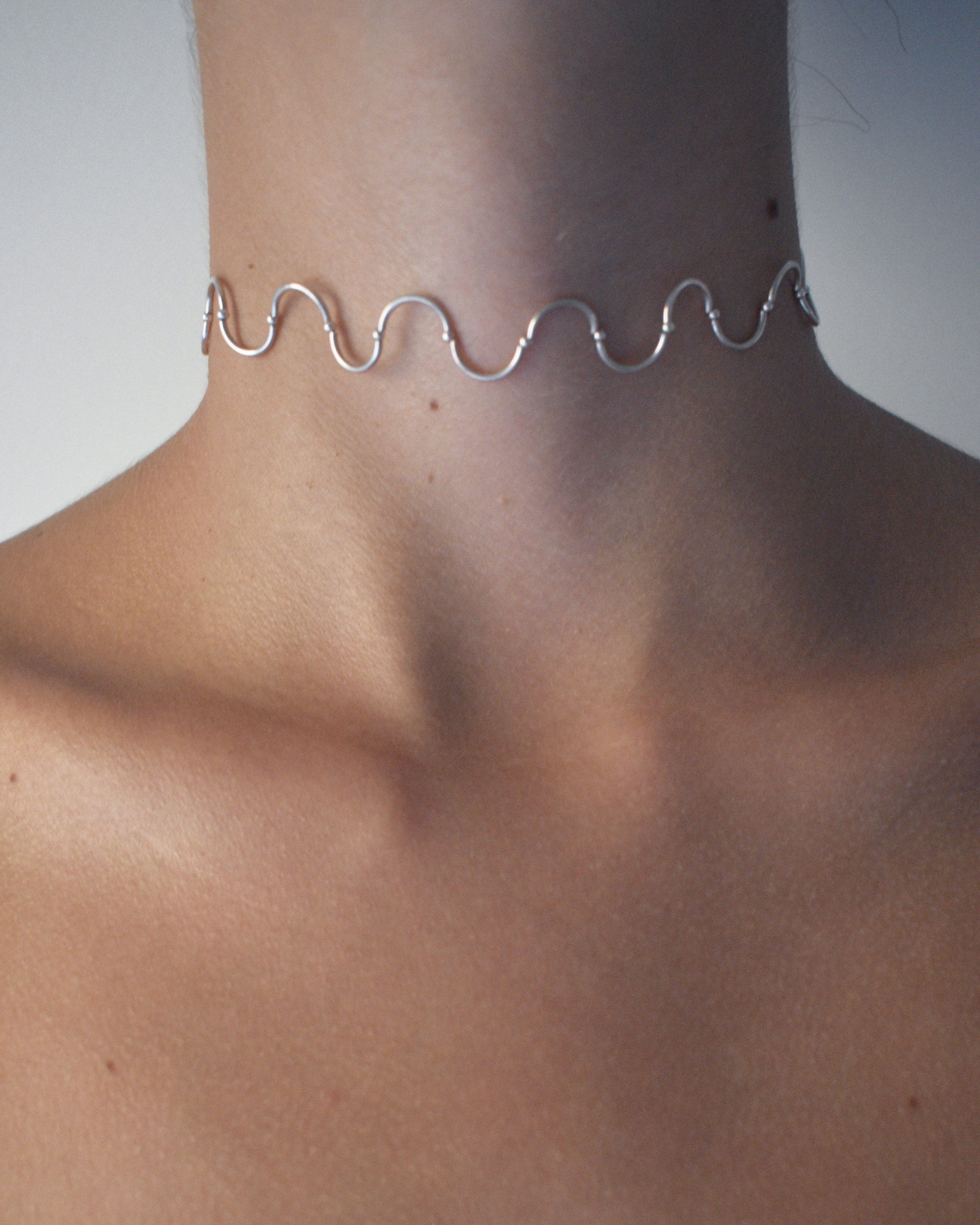 Spires Choker Silver Clear – Les Beads Studio
