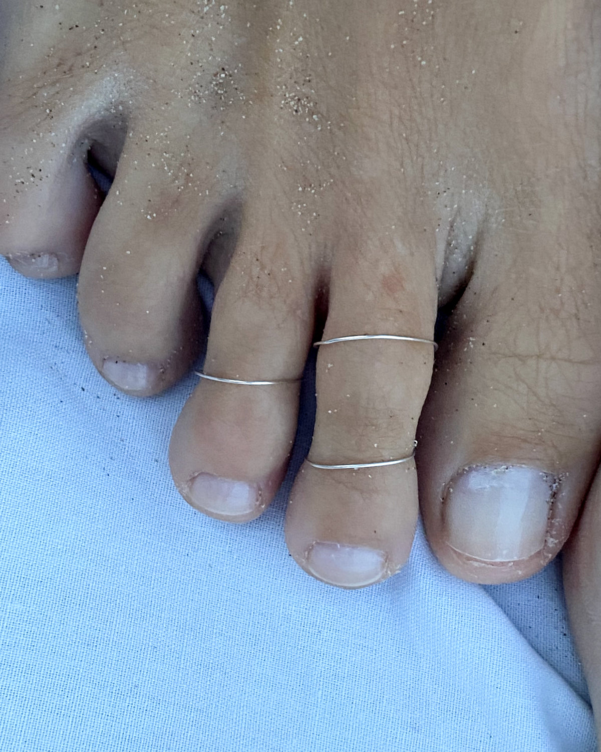 Palau Silver Toe Rings Set