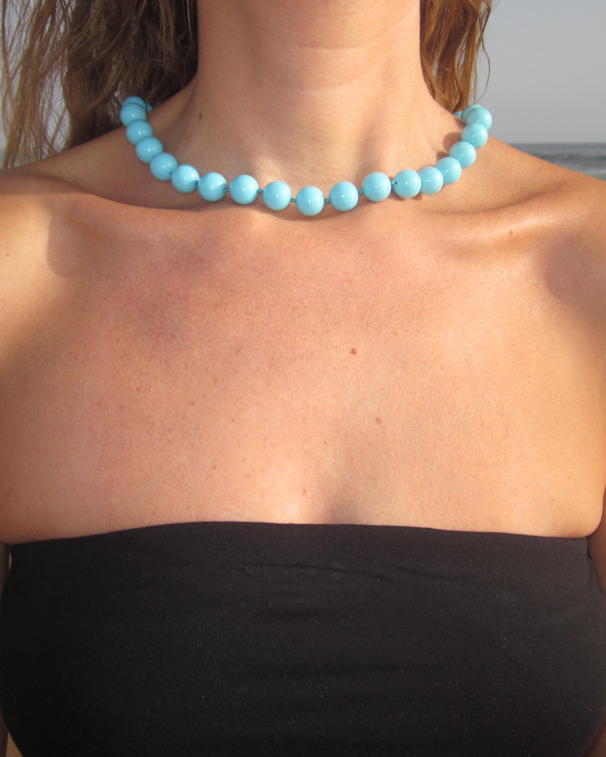 Semau Necklace Mother of Pearl Turquoise – Les Beads