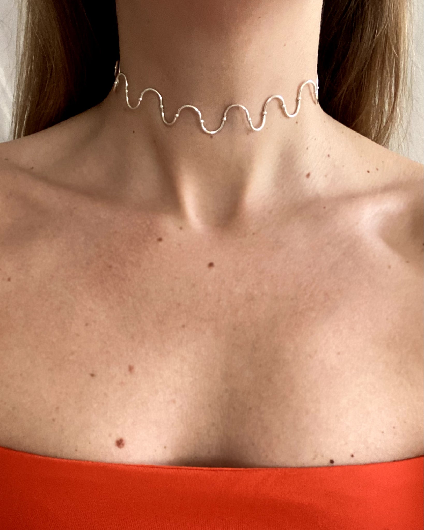 Spires Choker Silver Clear