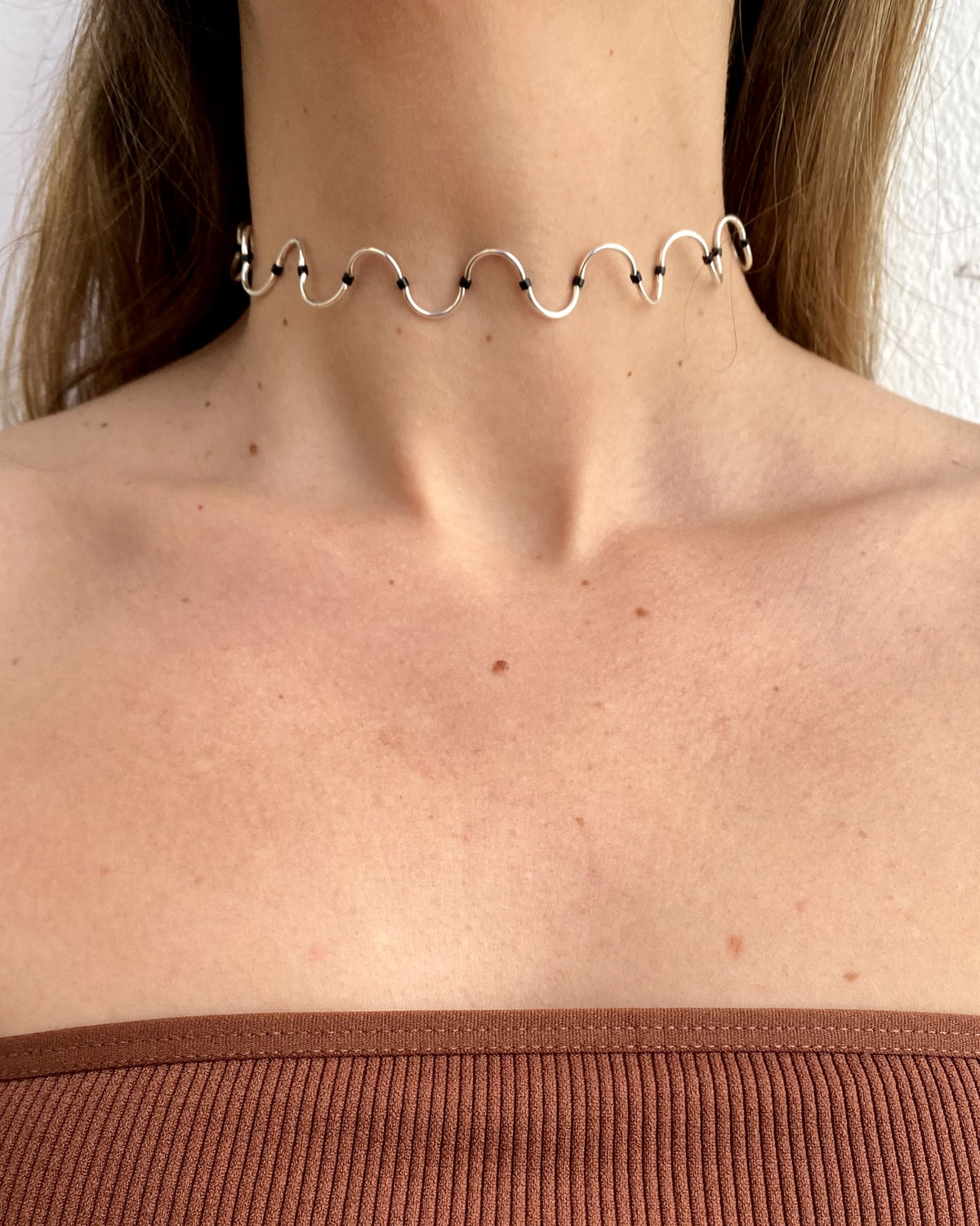 Spires Choker Silver Clear