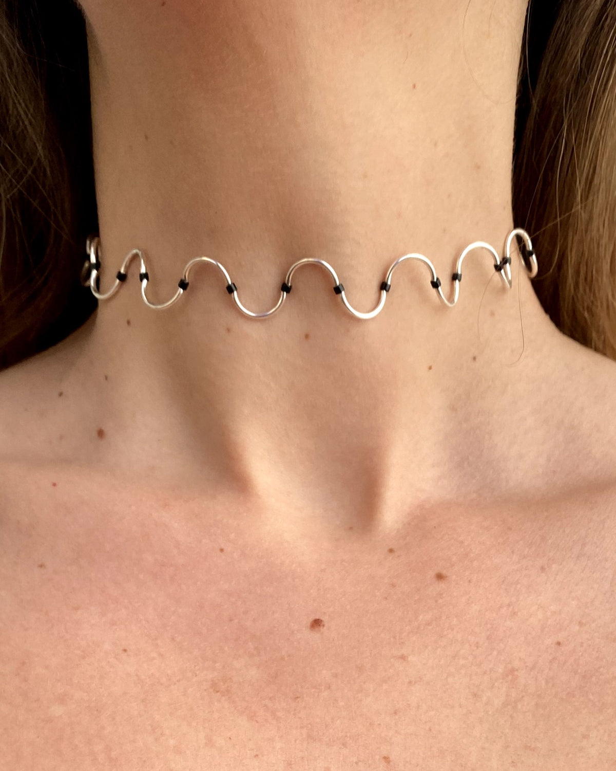 Spires Choker Silver Clear