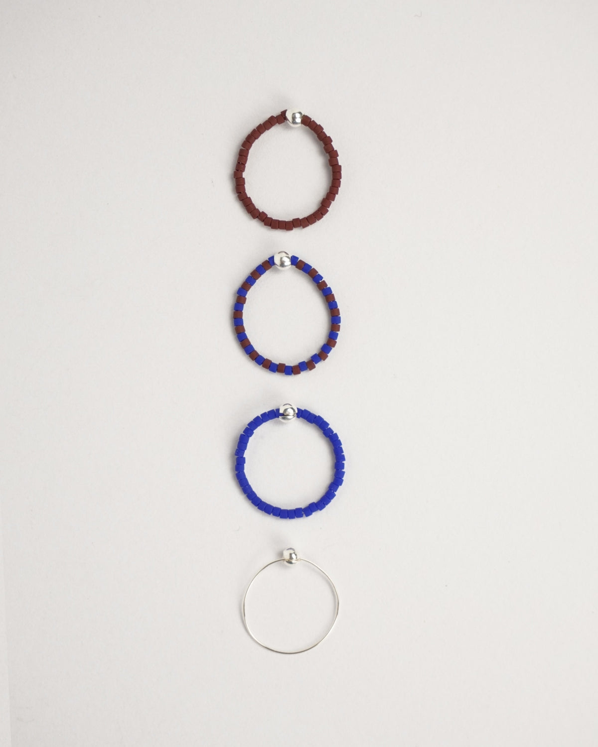 Surigao Matte and Silver Toe Rings Set