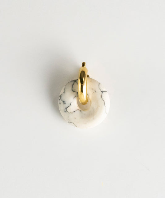 Lanao White Marble - Single Earring