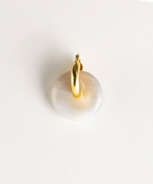 Lanao White Opaline - Single Earring