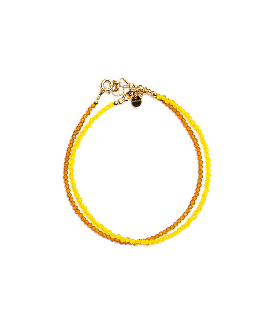 Set Pulseras - Cristal Tonos Amarillo