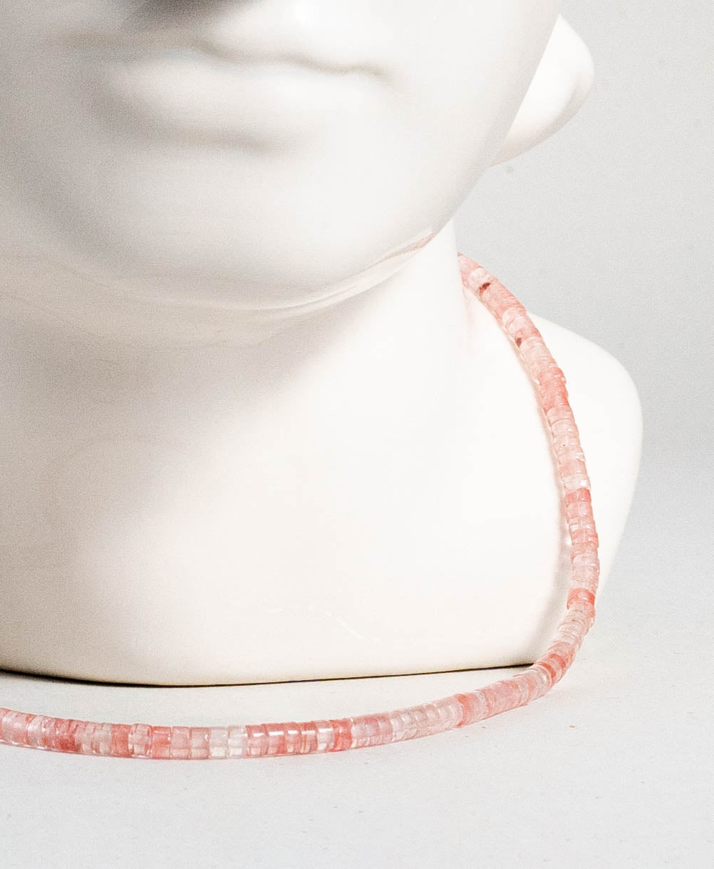 Corcuera Necklace - Pink Agatha